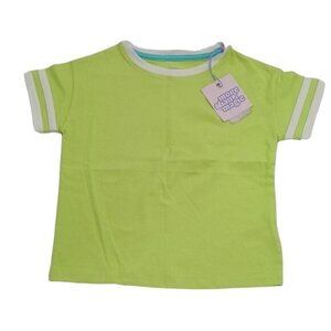 More Than Magic Girls Lime Green Ringer T Shirt Short Sleeve Top New